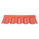 Ver imagem 2 de Cumeeira PVC 88x37cm Central Articulada 6 Ondas Plana Colonial Terracota Afort