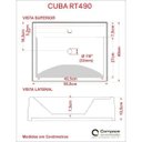 Ver imagem 3 de Cuba para Banheiro RT49W Retangular Compace Branco