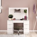 Ver imagem 6 de Penteadeira camarim França para 6 lâmpadas com espelho 7 gavetas 170487 Politorno 170487 França