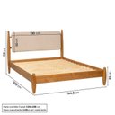 Ver imagem 4 de Conjunto Cama Casal com 2 Mesas de Cabeceira Baru CabeCasa MadeiraOriginals Marrom/Cacau