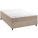 Ver imagem 1 de Cama Box Casal: Colchão Molas Bonnel Herval Maxspring Crown Comfort C1631 + Base Crc Suede Clean(