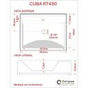 Ver imagem 3 de Cuba para Banheiro Rt49w Retangular Compace