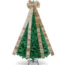 Ver imagem 3 de Laço Decorativo Bege Enfeite Ponteira Árvore Natal de 140cm
