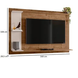 Painel Home Invictus Para Tv Até 55 Polegadas Madero Canela/Off White - 2
