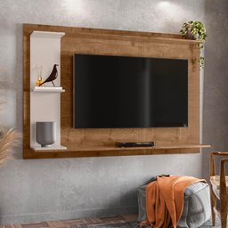 Painel Home Invictus Para Tv Até 55 Polegadas Madero Canela/Off White - 1