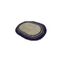 Ver imagem 7 de Tapete de Crochê Oval Branco e Azul Artesanal 60x85 Sala Quarto