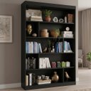 Ver imagem 1 de Estante de Livros 120CMX181CM 4 Prateleiras Home Office Yescasa Preto