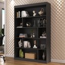 Ver imagem 1 de Estante para Livros 4 Prateleiras 181cmx120cm Home Office Espresso Móveis