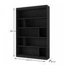 Ver imagem 3 de Estante de Livros 120CMX181CM 4 Prateleiras Home Office Yescasa Preto