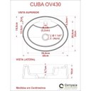 Ver imagem 3 de Cuba para Banheiro Ov43w Oval Onix Compace