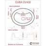 Cuba para Banheiro Ov43w Oval Onix Compace - 3