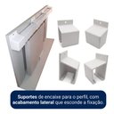 Ver imagem 7 de Porta Branca Friso 23 90x210cm + Kit de Correr Branco
