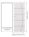 Ver imagem 2 de Porta Branca Friso 23 90x210cm + Kit de Correr Branco