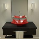 Ver imagem 1 de Cuba de Apoio para Banheiro L38 Lux Retangular Folha Compace