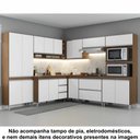 Ver imagem 1 de Conjunto Armários de Cozinha Modulada em L 8 Peças 2,52m X 2,54m Cj30-024 Semplicitá Móveis