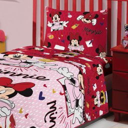 Edredom Solteiro Infantil DuplaFace Microfibra 1,40m x 2,10m:Minnie - 3