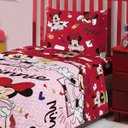 Ver imagem 3 de Edredom Solteiro Infantil DuplaFace Microfibra 1,40m x 2,10m:Minnie