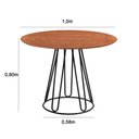 Ver imagem 2 de Mesa de Jantar 1,0m Rubi Base Metal Tampo Laminado