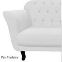 Ver imagem 7 de Namoradeira Decorativa Dália Couro Branco 2 Lugares Pés Madeira Mz Decor