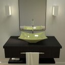 Ver imagem 1 de Cuba de Apoio para Banheiro L38 Lux Retangular Folha Compace