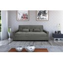 Ver imagem 2 de Sofá Cama Lavínia 3 Lugares Suede Cinza Matrix