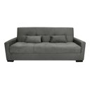 Ver imagem 1 de Sofá Cama Lavínia 3 Lugares Suede Cinza Matrix