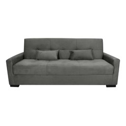 Sofá Cama Lavínia 3 Lugares Suede Cinza Matrix - 1