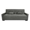 Sofá Cama Lavínia 3 Lugares Suede Cinza Matrix - 1