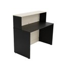 Ver imagem 2 de Balcão de Atendimento para Recepção 120cm Bancada Dupla Studio Legno Crema/Preto Bege