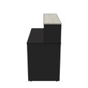 Ver imagem 7 de Balcão de Atendimento para Recepção 120cm Bancada Dupla Studio Legno Crema/Preto Bege