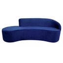 Ver imagem 7 de Sofá Decorativo 3 Lugares 210cm Abby Encosto Direito Curvo Veludo Azul Marinho G15 - Gran Belo
