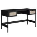 Ver imagem 1 de Mesa Escrivaninha Home Office Pés Madeira Arlo A10 Nero/preto - Mpozenato