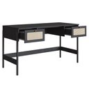 Ver imagem 5 de Mesa Escrivaninha Home Office Pés Madeira Arlo A10 Nero/preto - Mpozenato