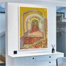 Quadro Decorativo Van Gogh Corredor De Asilo:150x100/DOURADA - 1