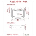 Ver imagem 3 de Cuba para Banheiro Rt41w Retangular Aria Compace
