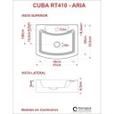 Ver imagem 3 de Cuba para Banheiro Rt41w Retangular Aria Compace