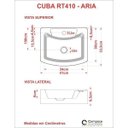 Ver imagem 3 de Cuba para Banheiro Rt41w Retangular Aria Compace