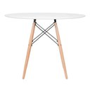 Ver imagem 3 de Conjunto de Mesa Redonda Eames 100cm Branco + 6 Cadeiras Eiffel Dsw Preto
