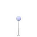 Ver imagem 1 de Poste de Jardim com Globo de Polietileno Leitoso 1,30m p10/b15 em Aço Branca