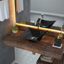 Ver imagem 1 de Cuba de Apoio para Banheiro L34 Lux Quadrada Folha Compace