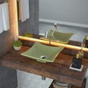 Ver imagem 1 de Cuba de Apoio para Banheiro L34 Lux Quadrada Folha Compace