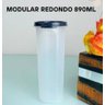 Modular Redondo 890ml Transparente com Tampa Preta Tupperware - 2