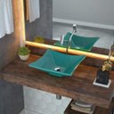 Ver imagem 1 de Cuba de Apoio para Banheiro L34 Lux Quadrada Folha Compace