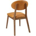Ver mais imagens de Cadeira de Jantar Orgânica Estofada Base Madeira Maciça Mirela L02 Couríssimo Whisky - Lyam Decor