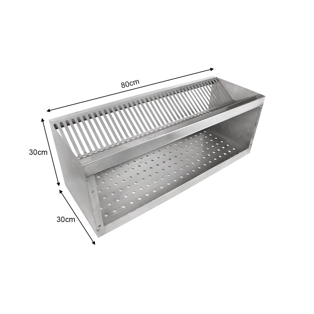 Escorredor Pratos Copos Industrial Inox Pro 80x30 Edanca - 4