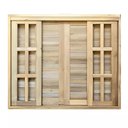 Ver imagem 1 de Janela de Madeira Veneziana de Correr Reto de Itaúba Batentes de 14 Cm-1.20(l)x1.20(a)