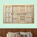 Ver imagem 2 de Janela de Madeira Veneziana de Correr Reto de Itaúba Batentes de 14 Cm-1.20(l)x1.20(a)