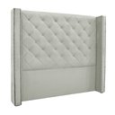 Ver imagem 1 de Cabeceira Decorativa King Size 2,19M Loewe Veludo Prata - Gran Belo