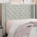 Ver imagem 5 de Cabeceira Decorativa King Size 2,19M Loewe Veludo Prata - Gran Belo