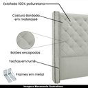 Ver imagem 3 de Cabeceira Decorativa King Size 2,19M Loewe Veludo Prata - Gran Belo